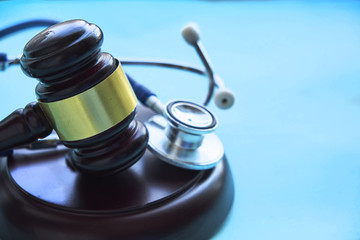 gavel and stethoscope