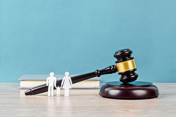 gavel and small family