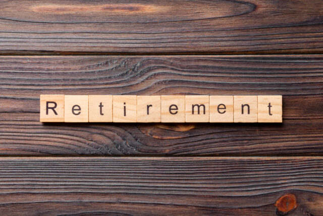 scrabble letters that say retirement