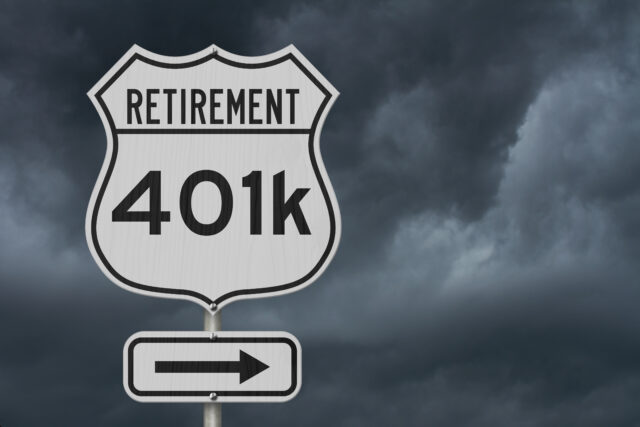 sign that says retirement 401k